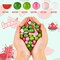 100 Pcs Watermelon Wooden Beads 16 mm Summer Multi Colored Wooden Beads Bulk Colorful Summer Wood Beads for Crafts Round Loose Spacer Beads for DIY